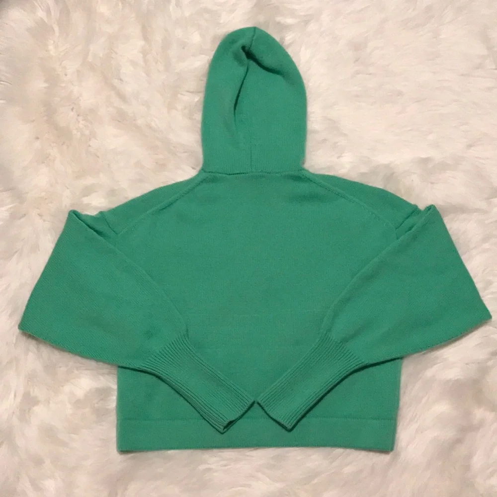 Tibi Cashmere Women’s Blouson Green Hooded Sweater - Picture 5 of 8